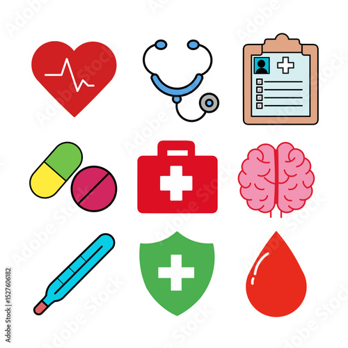 medical icons set