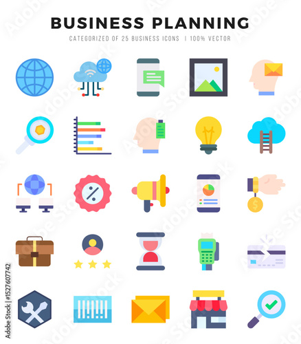 Business Planning Icon Bundle 25 Icons for Websites and Apps