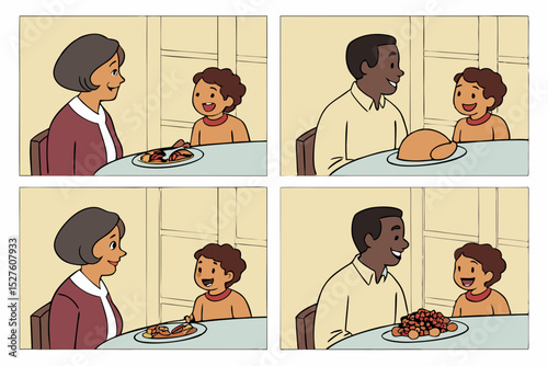 Family mealtime moments a child s thanksgiving