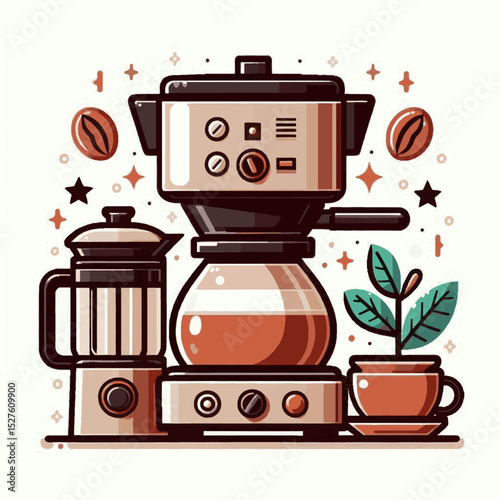 Coffee machines bean plant