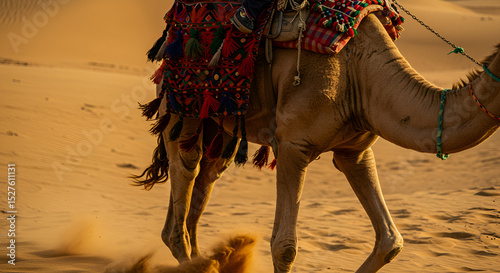 camel in the sahara desert