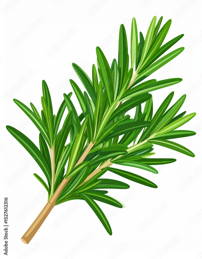 Fototapeta premium Rosmarin as a vector file isolated on white