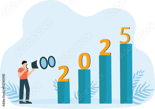 Path to success in new year 2025, career growth and achievable goals, for Website Banners, Advertising and Marketing Materials, Online Advertisements and Business Presentations etc.
