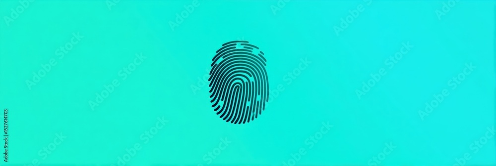 Fototapeta premium Animated Fingerprint Scan Directs Users to a Fraudulent Website Warning About Online Security Risks in Digital Spaces