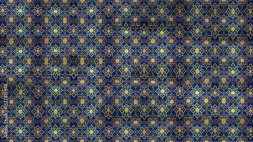 Blue seamless knitted wool fabric pattern with snowflake ornament