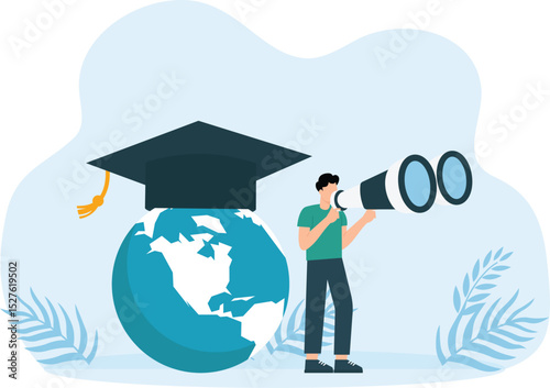 University campus with students and school elements. back to school. school season. University entrance examination. costs to enter the university.
