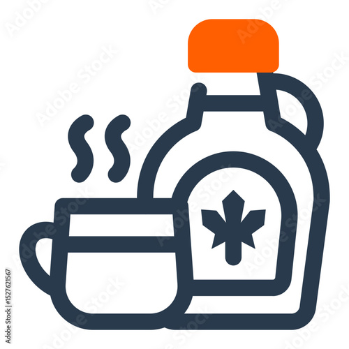 Maple Syrup Bottle Vector Icon for Canada Day