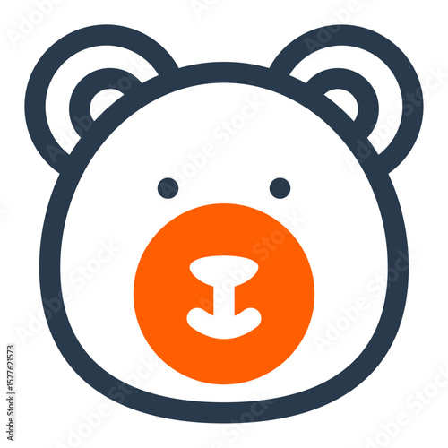 Polar Bear Vector Icon for Canada Day