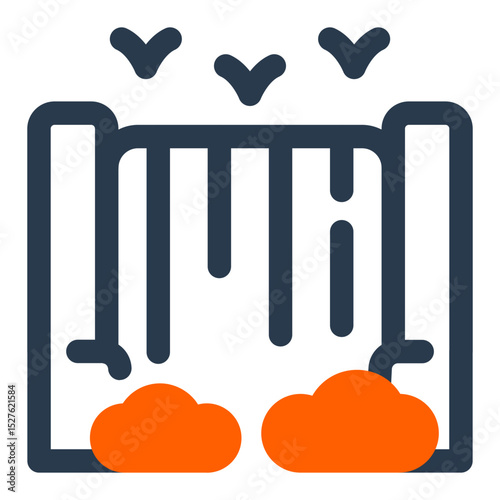 Niagara Falls Vector Icon for Canada Day