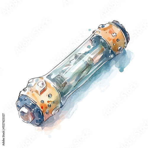 Electric Foot File, watercolor drawing vector, high quality, isolated on a white background.