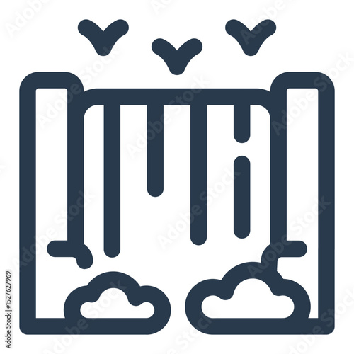 Niagara Falls Vector Icon for Canada Day