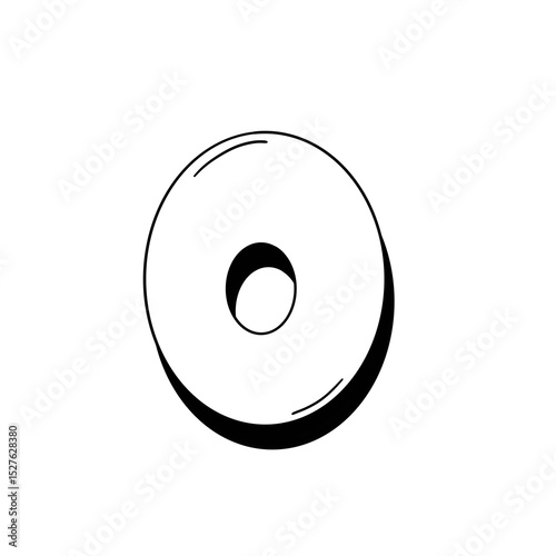 alphabet graffiti letter O isolated textured