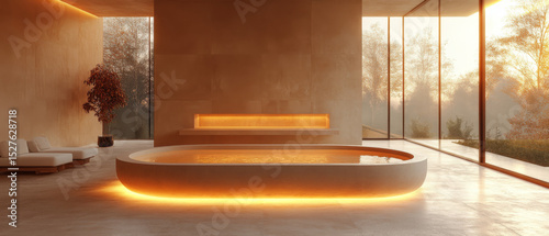 Serene Sunset Spa Luxurious Modern Bathroom Design