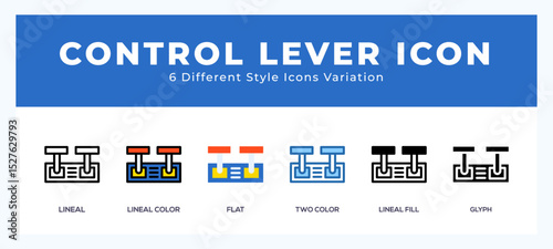Control lever icons set of simple vector illustration.
