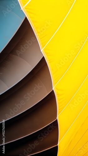 Yellow and Brown Balloon Fabric