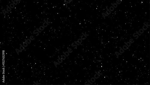 Best photo of real falling medium sized snowflakes out of focus on black background for overlay blending mode. 