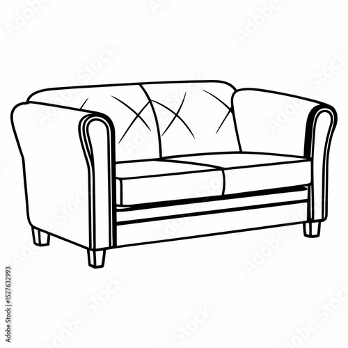 modern sofa vector