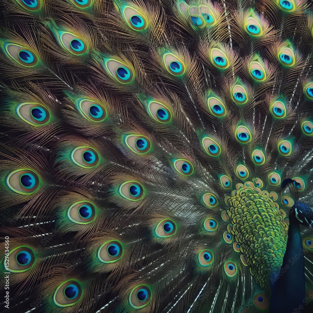 Obraz premium Peacock Tail used for display
