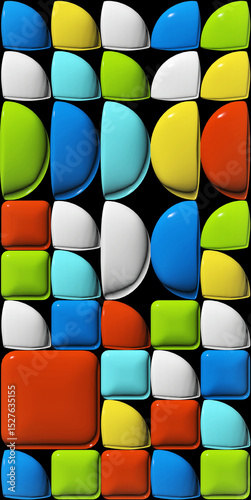 Convex multicolored 3d bloc...