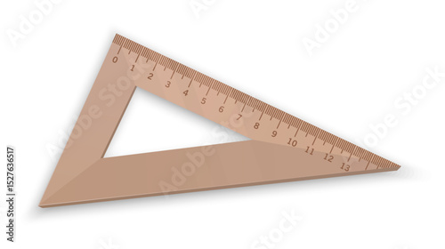 Wooden Triangle Ruler for Geometry and Drafting