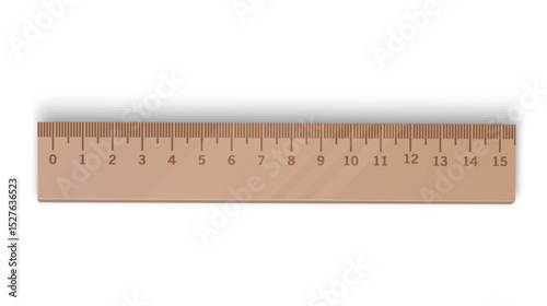 Wooden Ruler with Numerical Scale