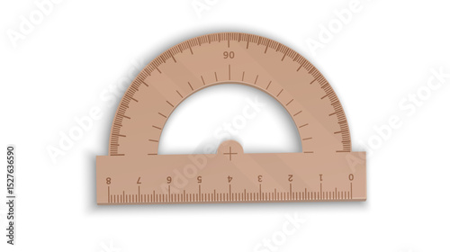 Wooden Protractor for Measuring Angles