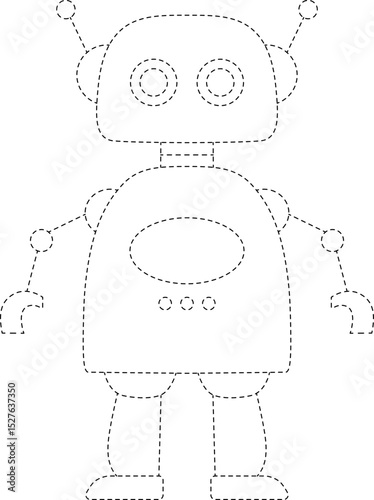 Robot Line Tracing and Coloring