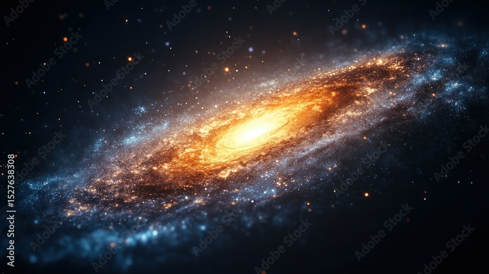 Fototapeta premium Spiral galaxy in deep space (1)