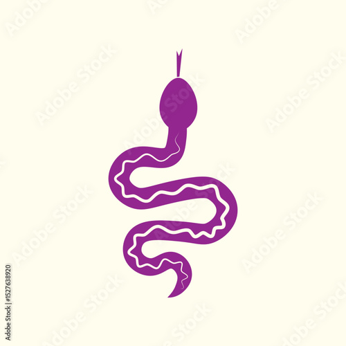 Snake trendy artwork pretty abstract vector illustration colorful applied design