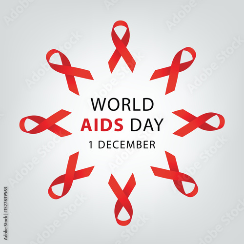 Aids Awareness. World Aids Day concept. Vector illustration.