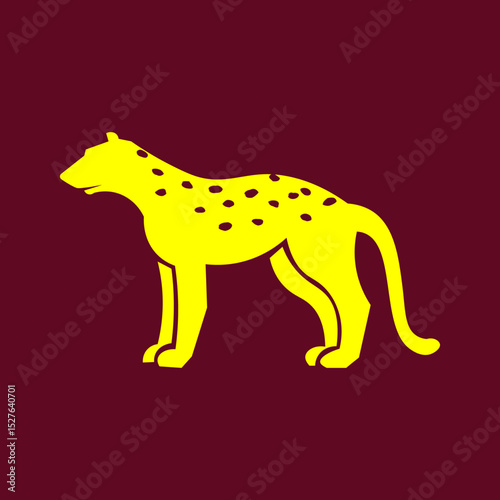 Cheetah trendy artwork delightful abstract vector illustration colorful applied design