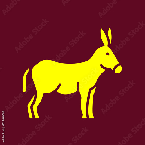 Donkey trendy artwork delightful abstract vector illustration colorful applied design