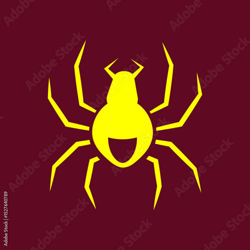 Spider trendy artwork delightful abstract vector illustration colorful applied design
