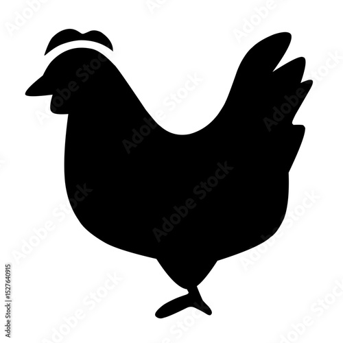 chicken silhouette illustration