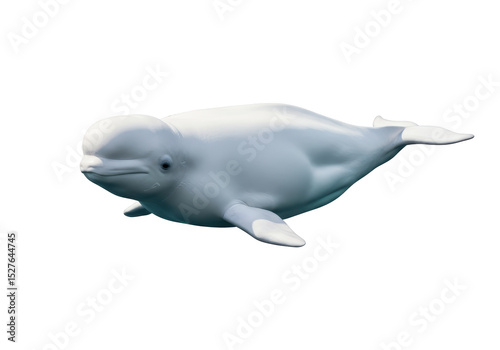 Obraz na plátně Isolated Beluga Whale