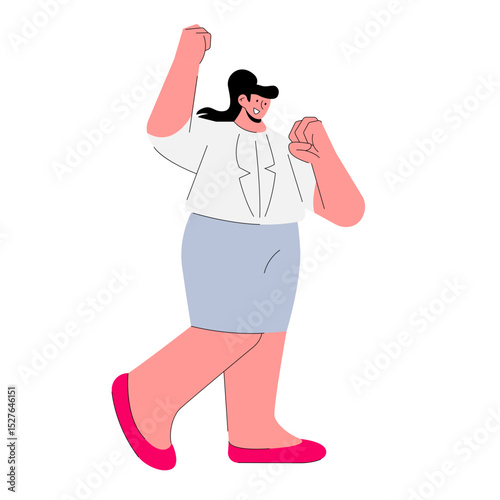 Women standing and cheering