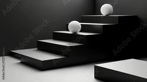 Ascending into Abstraction: Conceptual Journey on Geometric Staircase with Spheres