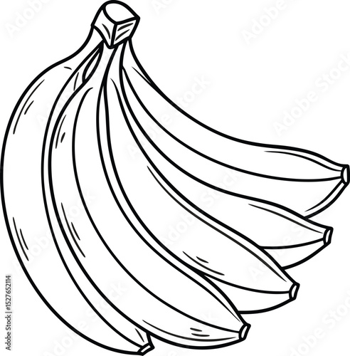 A delightful hand-drawn bunch of bananas perfect for branding fruit logos or fresh food designs