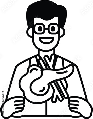 A man is holding a piece of meat and smiling