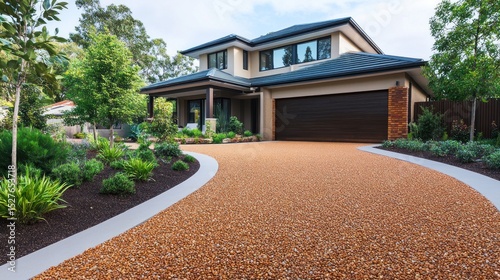 Exposed aggregate driveway in Australia