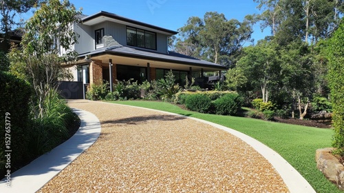 Exposed aggregate driveway in Australia