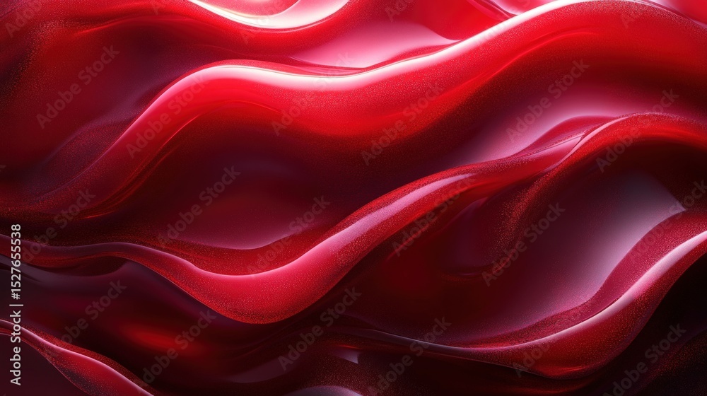 Obraz premium Abstract, red, flowing liquid