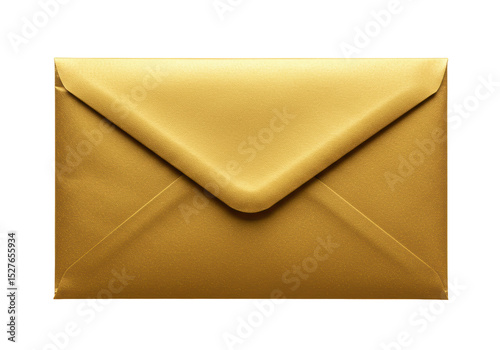 Isolated Golden Envelope Elegant and Formal