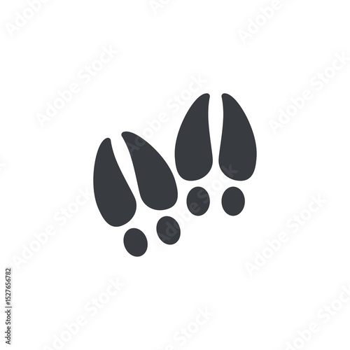 Footprints of deer vector icon