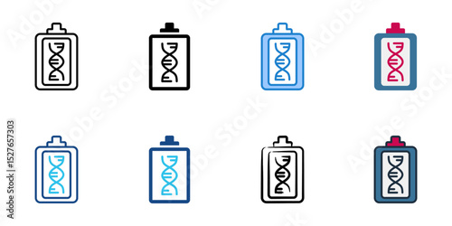 DNA icon set multiple style collection 
