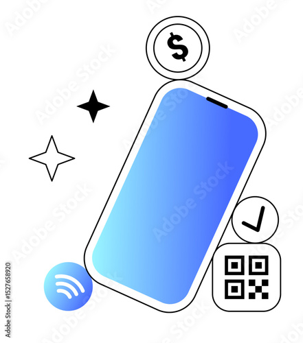 Using smartphone for QR code payment