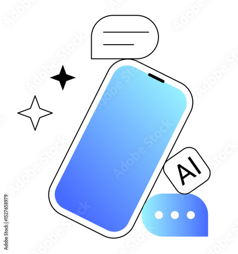 Communicating with AI on mobile phone