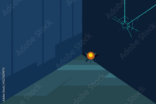 Abstract Corner Exploring Geometric Shapes and Mysterious Light