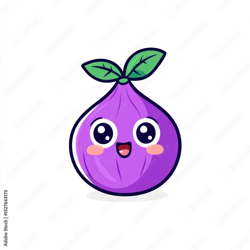 Obraz premium Cute cartoon fig
