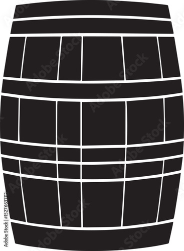 Barrel Silhouette Black Vector Format Illustration